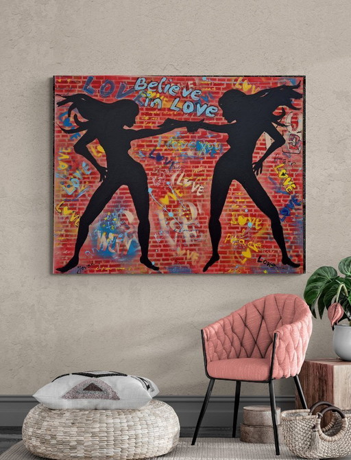 Jovan SRIJEMAC - Ombres d'amour - Peinture de l'artiste