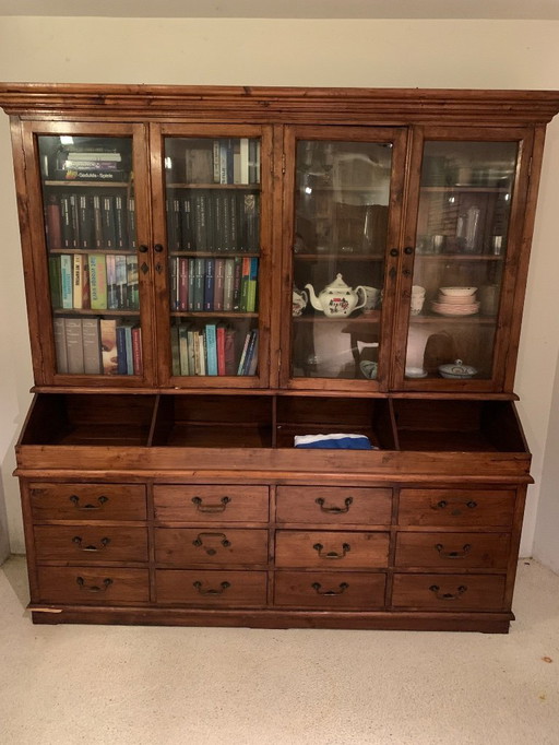 Grocery cabinet, oak, in good condition.