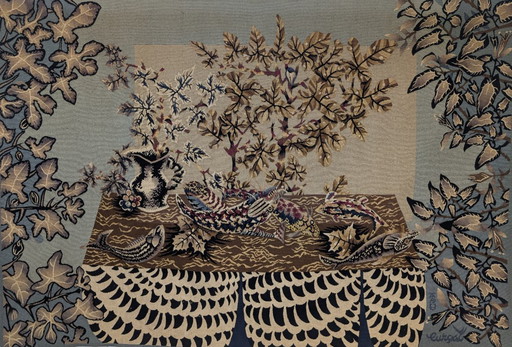 "Lumière Bleue" Aubusson Tapestry by Jean Lurçat, Tabard Frères et Sœurs, 1950s