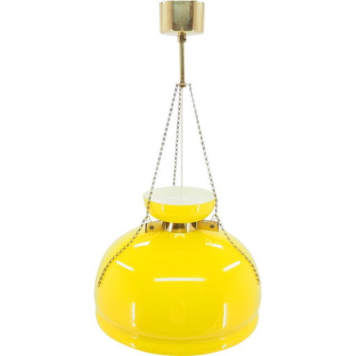 Lustre en verre du milieu du siècle Harvey Guzzini 1960s