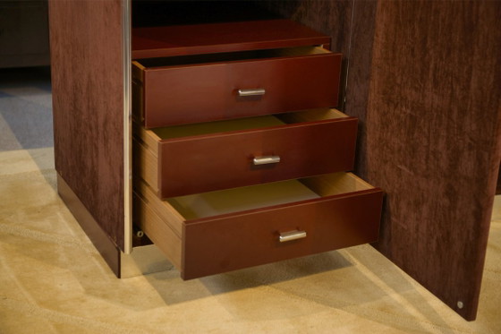 Image 1 of Twee kledingkasten van Guido Faleschini, geproduceerd door Mariani voor Hermès, jaren 70.