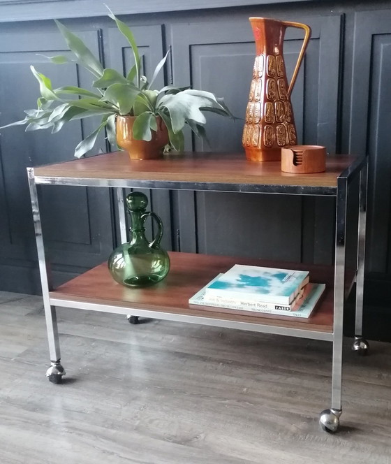 Image 1 of 70s Trolley/Side Table/Serving Trolley Style Wilhelm Renz