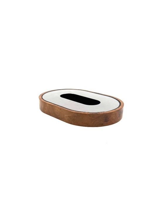 Image 1 of Mid-century olive wood ashtray, Italy ca. 1970