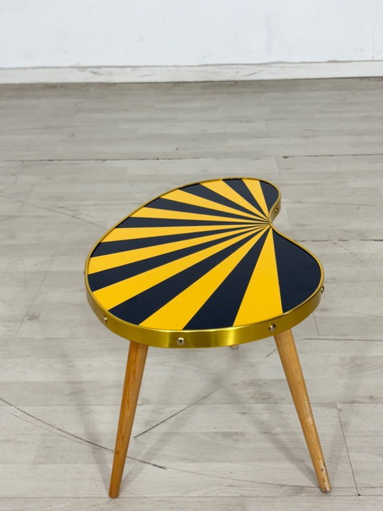 Image 1 of Mid-century kidney-shaped table, plant stand, side table, storage