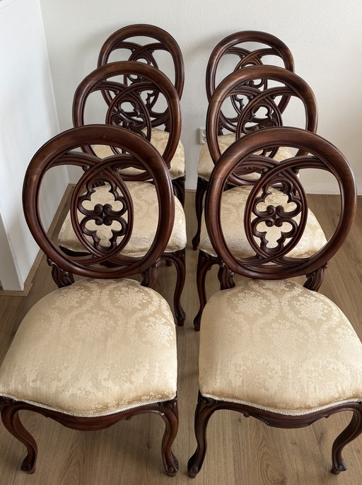 6 sillas de comedor victorianas