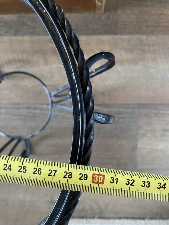 Image 1 of Bijzettafel vintage smeedijzeren con lama craquelé