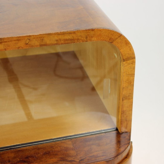 Image 1 of Buffet Art Déco / Bar en noyer, Tchécoslovaquie, années 1930