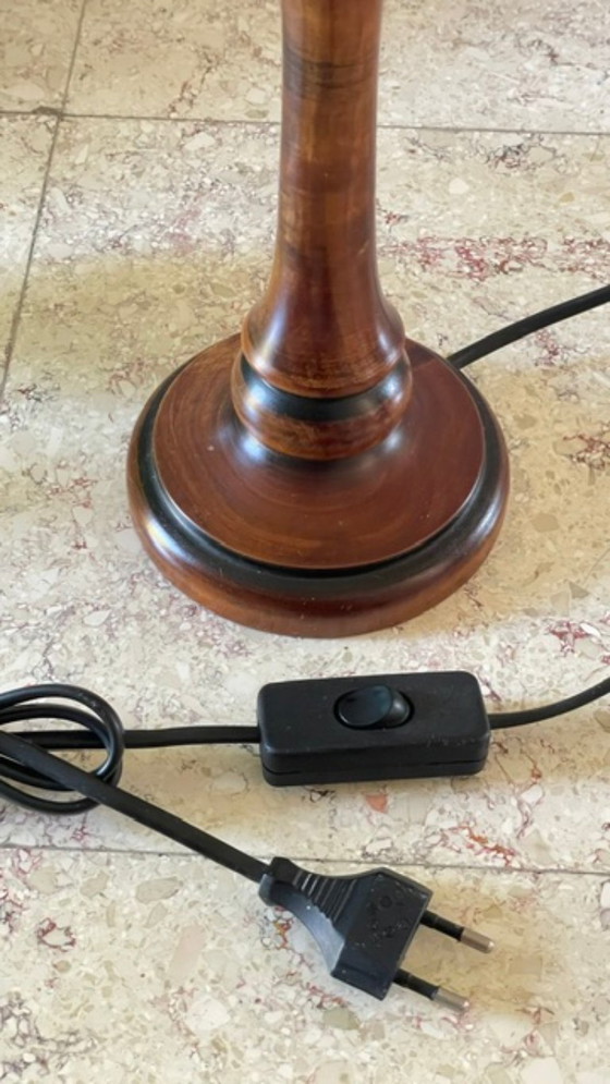 Lampada a Candeliere Effetto Noce Vintage – LUMILIGHT, Lampade da tavolo, Polyester (photo 9 of 17)