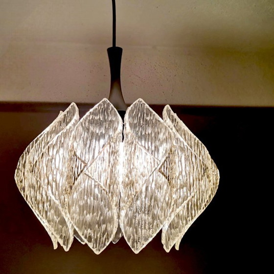 Image 1 of Duitse transparant acrylglas hanglamp van mij Marbach Leuchten, jaren 60