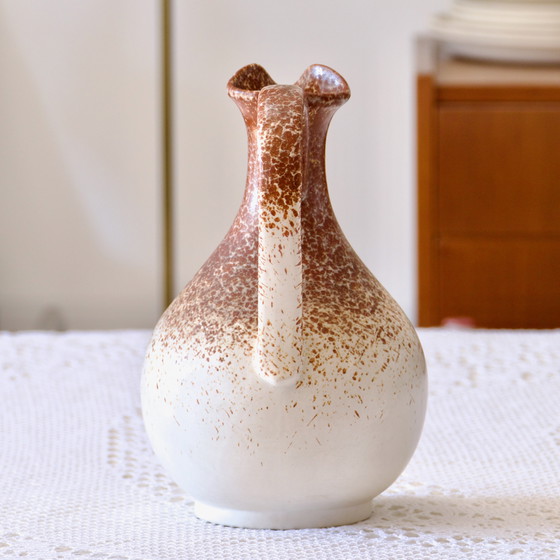 Image 1 of Large Handmade Pitcher in Speckled Ceramic