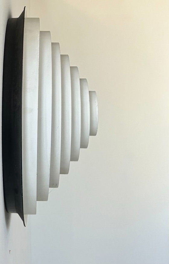 Image 1 of Lampada da parete vintage Falkenbergs, metallo bianco e nero, Svezia 1960
