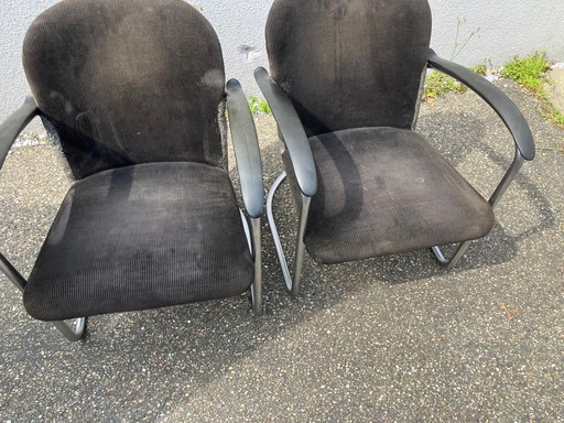 2 fauteuils Gispen 414