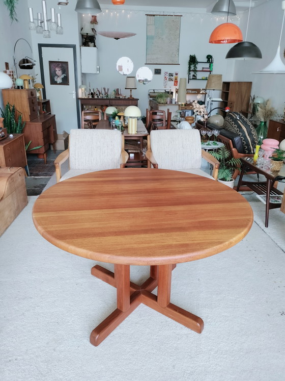 Vintage Danish teak extendable dining table 120cm, Rosengaarden – Wood (photo 3 of 15)