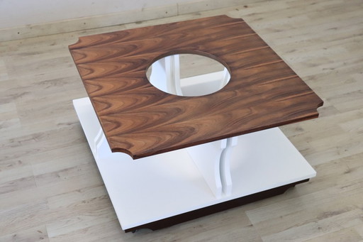 Two Colors Square Coffee Table, Italy 1970s