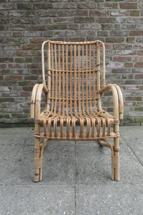 Image 1 of Vintage Rattan Armchair