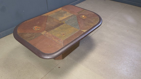 Image 1 of Brutalist Kingma style coffee table, 1970s