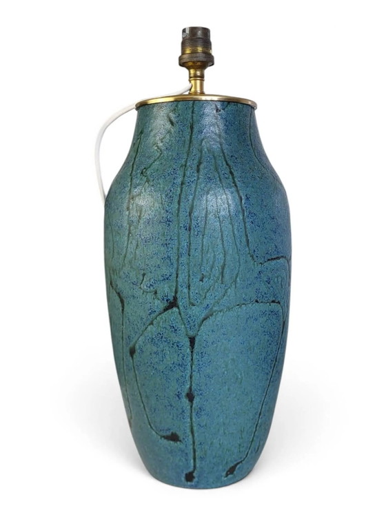 Glazed ceramic lamp base Meynard, Vallauris, circa . – Table lamps, Porcelain, Mid Century Modern (photo 4 of 11)