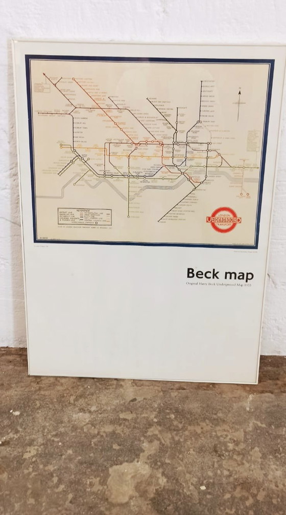 Image 1 of Vintage Harry Beck's London Underground map, 1933