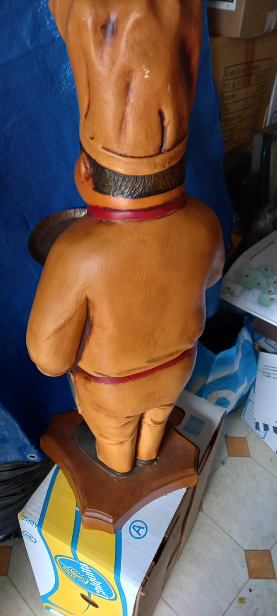 Image 1 of cuoco originale in pietra con casseruola alta 75 cm