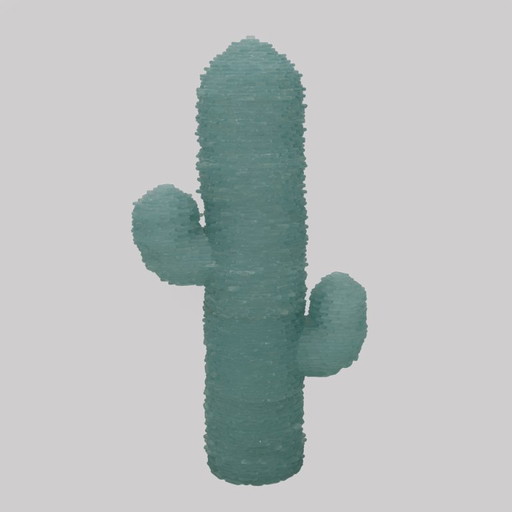 Poliarte Mid-century Modern Muranoglas Watergroene vloerlamp "Cactus", jaren 70