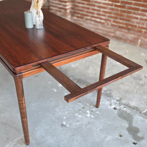 Johannes Andersen, Christian Linneberg, vintage Deense tafel, Andersen (Johannes), Eettafels, Hout, Bruin (foto 13 van 22)