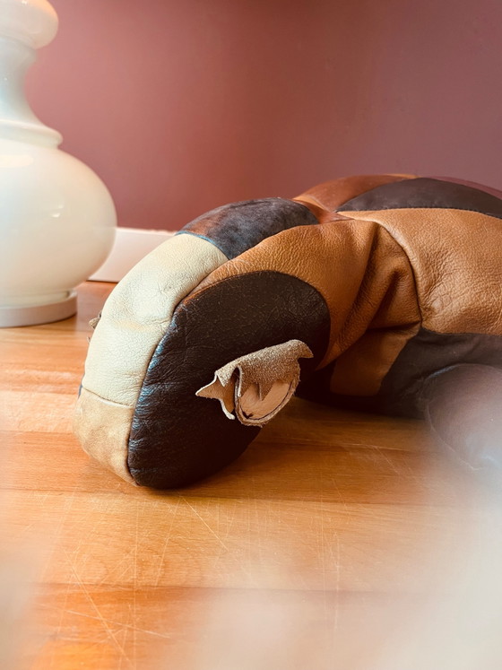 Image 1 of Unique! 70s Design Zoomorphic leather turtle