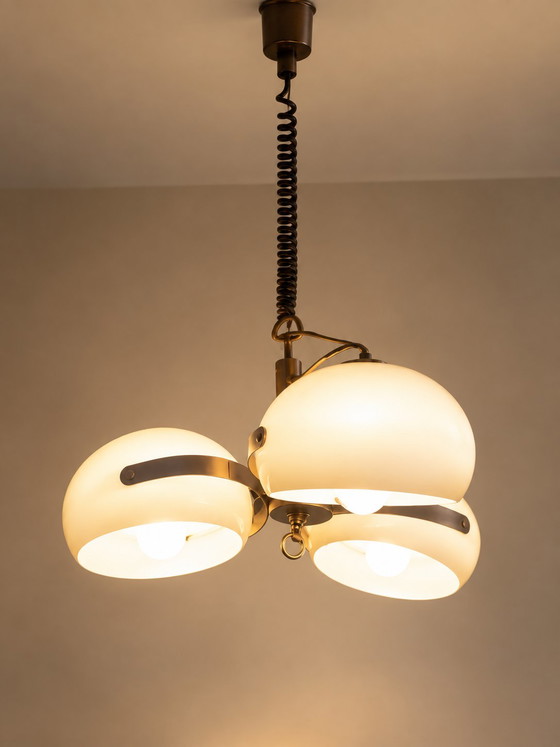Lampada a Sospensione Vintage Dijkstra – 3 Luci – Anni '70 – Dutch Design – Dijkstra Lampen, Plafoniere (photo 3 of 7)