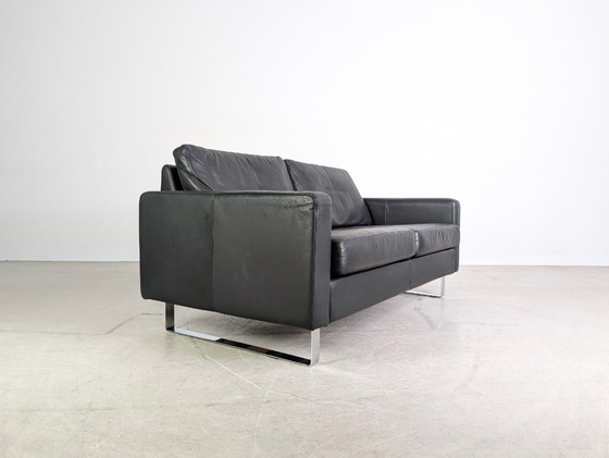 Image 1 of Sofá de dos plazas COR Conseta original, sofá de diseño, piel, negro