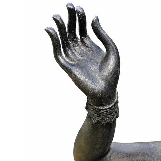 Monumentaal Bronzen Phra Ram (Rama) Boogschutter – Thailand – 168 × 110 cm – Beeldhouwkunst (photo 4 of 11)