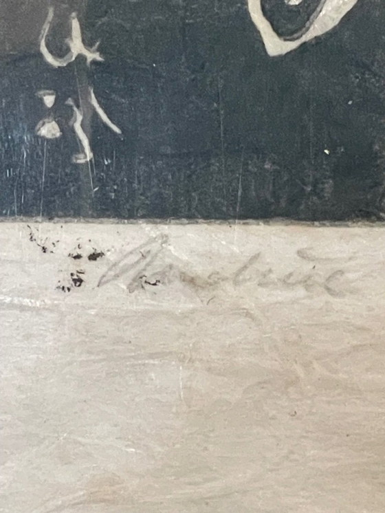 Image 1 of Eastern European Artist, Woolly Ram, 1920s-1940s, Linocut , Signed