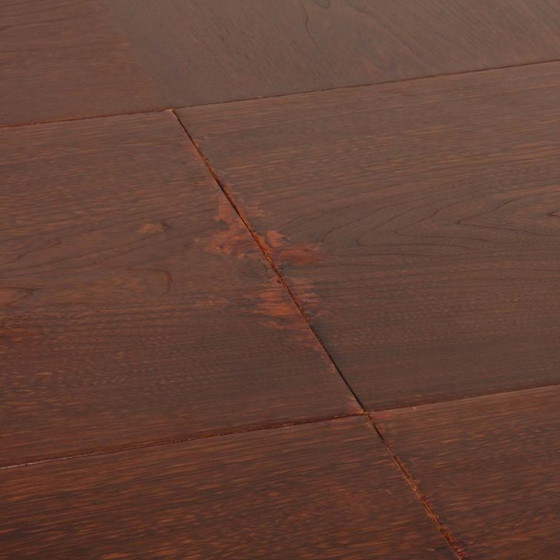 Image 1 of Round extendable wooden dining table produced by Monopoly, 1970