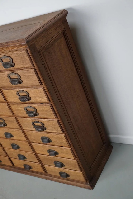 Image 1 of Antiker französischer Archiv-/Apothekerschrank aus Eiche von Chouanard, ca. 1910