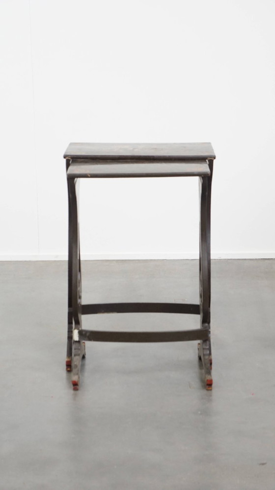 Image 1 of 2 x Vintage Japanese lacquerware side tables