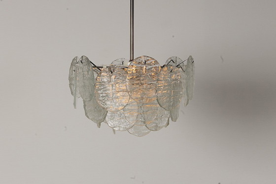 Image 1 of Großer Kronleuchter Kalmar 3423 aus 27-teiligem Eisglas von Carlo Nason