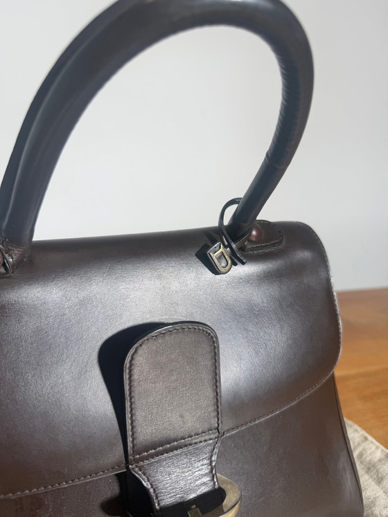 Delvaux Brillant MM Handbag – Chocolate Brown Leather – Top handle bags (photo 4 of 10)