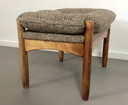 Pouf deense vintage in teak poef anni sessanta hocker