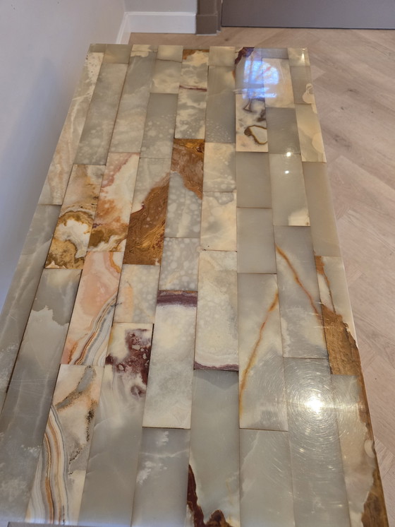Image 1 of Vintage onyx bijzettafel 