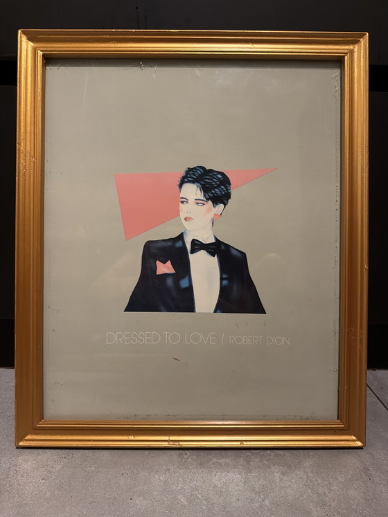 Set di 4 stampe vintage di moda e design | Robert Dion | Cornice dorata – Poster, Glass, Wood (photo 3 of 5)