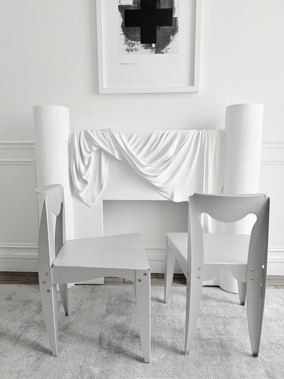 Image 1 of Pair of Libertá chairs by Afra e Tobia Scarpa Meritalia 1989