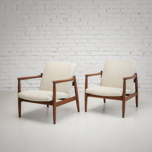 Edmund Homa GFM-64 Mid-Century Armchairs – Restored 1960s Polish Design, Set of 2