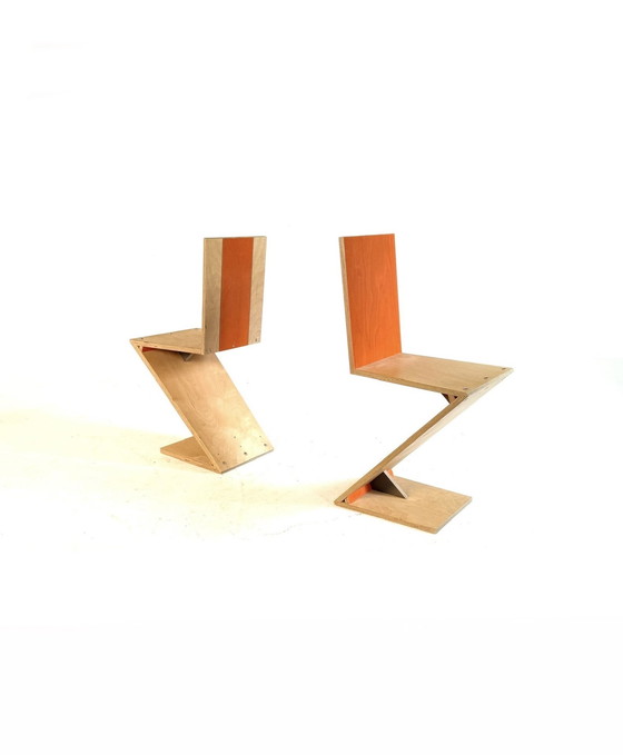 Image 1 of Set di 2 sedie vintage Zig Zag anni '90