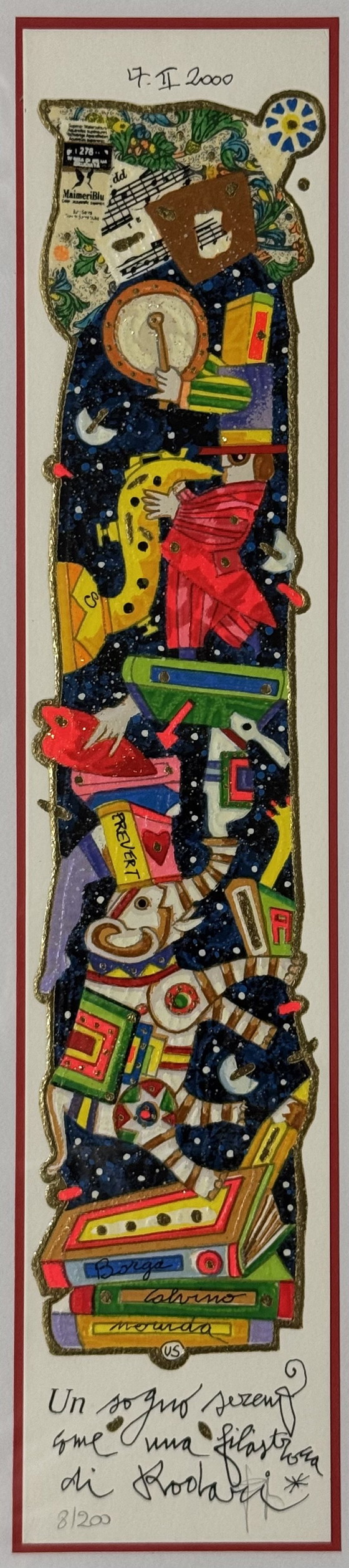 Francesco Musante, 10 x 50 cm, Siebdruck, Ein friedlicher Traum im Rahmen – Lithographien & Drucke, Paper (photo 4 of 5)