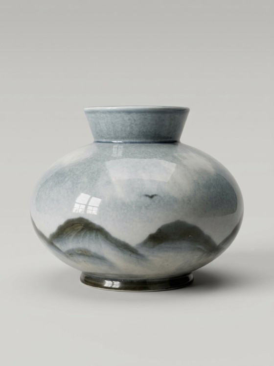 Virebent porcelain ball Vase – Bird Landscape – 17 cm (photo 3 of 7)