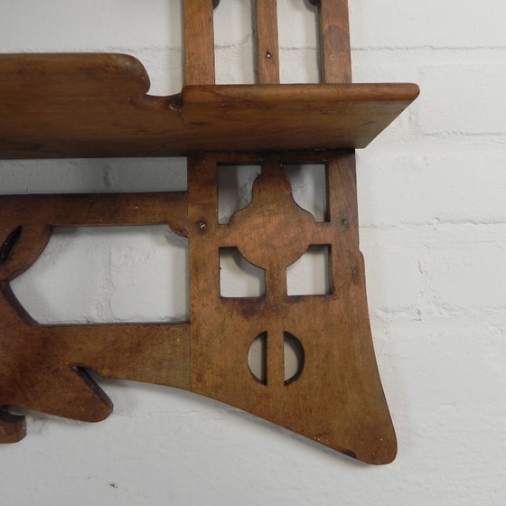 Image 1 of Appendiabiti da parete in stile Liberty, etagere, anni '20