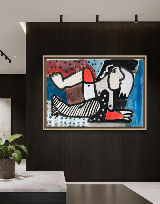 Image 1 of Nude in Chromatic Construction c.2000 - High-quality painting