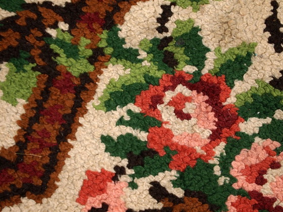 Image 1 of Vintage Belgian Savonnerie Rug 6.5'x9.8' - 1960s Garden Design (1C270)