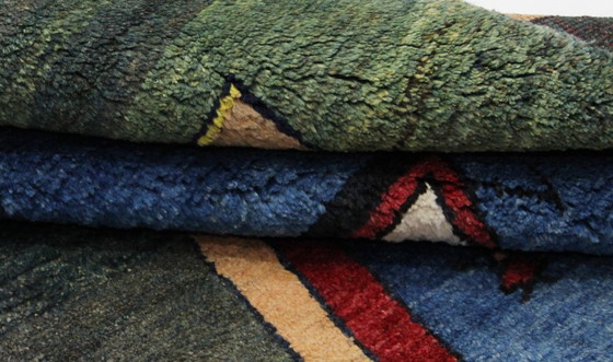 Image 1 of Original Perserteppich Gabbeh Ghashghai Orientteppich 148 cm x 110 cm Alt Natur