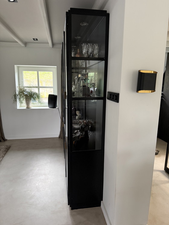 Image 1 of Handmade steel cabinets with LED lighting and brass handles