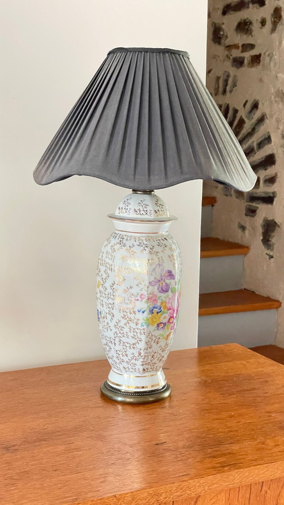 Image 1 of Lámpara de porcelana de Limoges, Francia