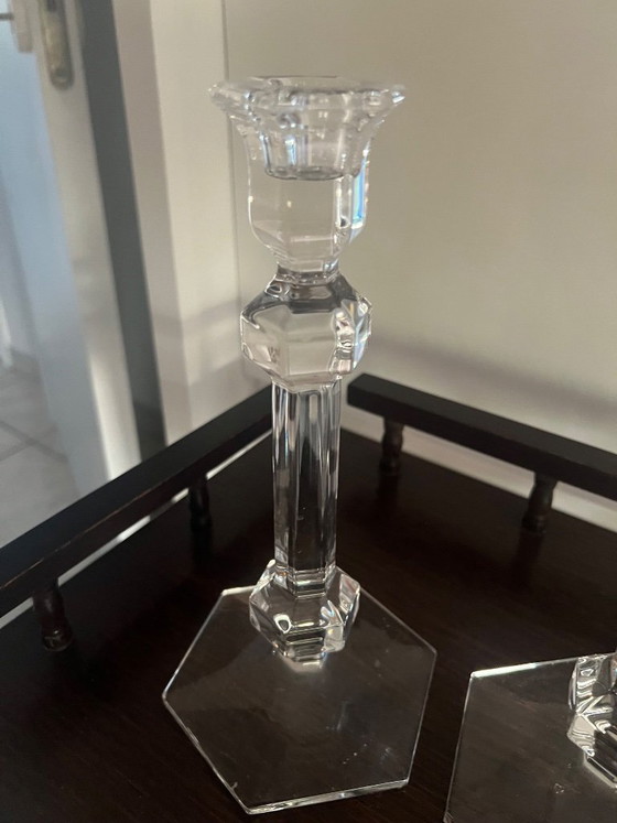 Image 1 of Set di 2 eleganti candelieri in porcellana